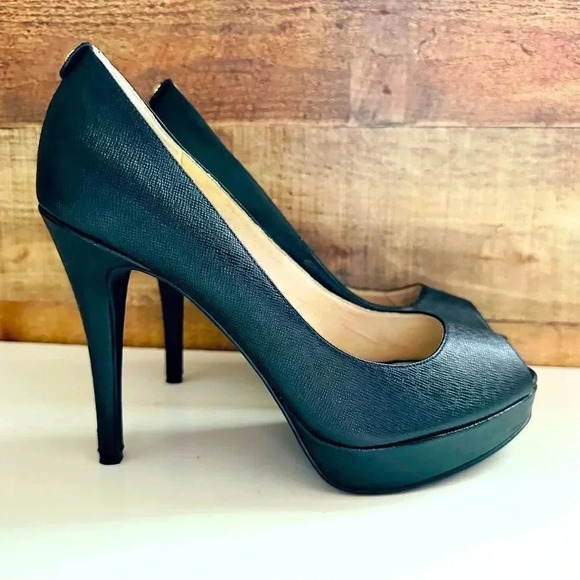 Michael Kors Shoes - Micheal Micheal Kors Saffiano Leather Erika Platform Heels